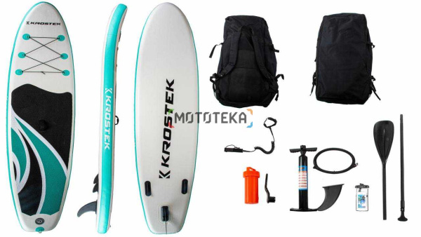 Надувная доска для sup - бординга Krostek (Кростек) двухслойная #3 Black/Light Blue (10.6FT)